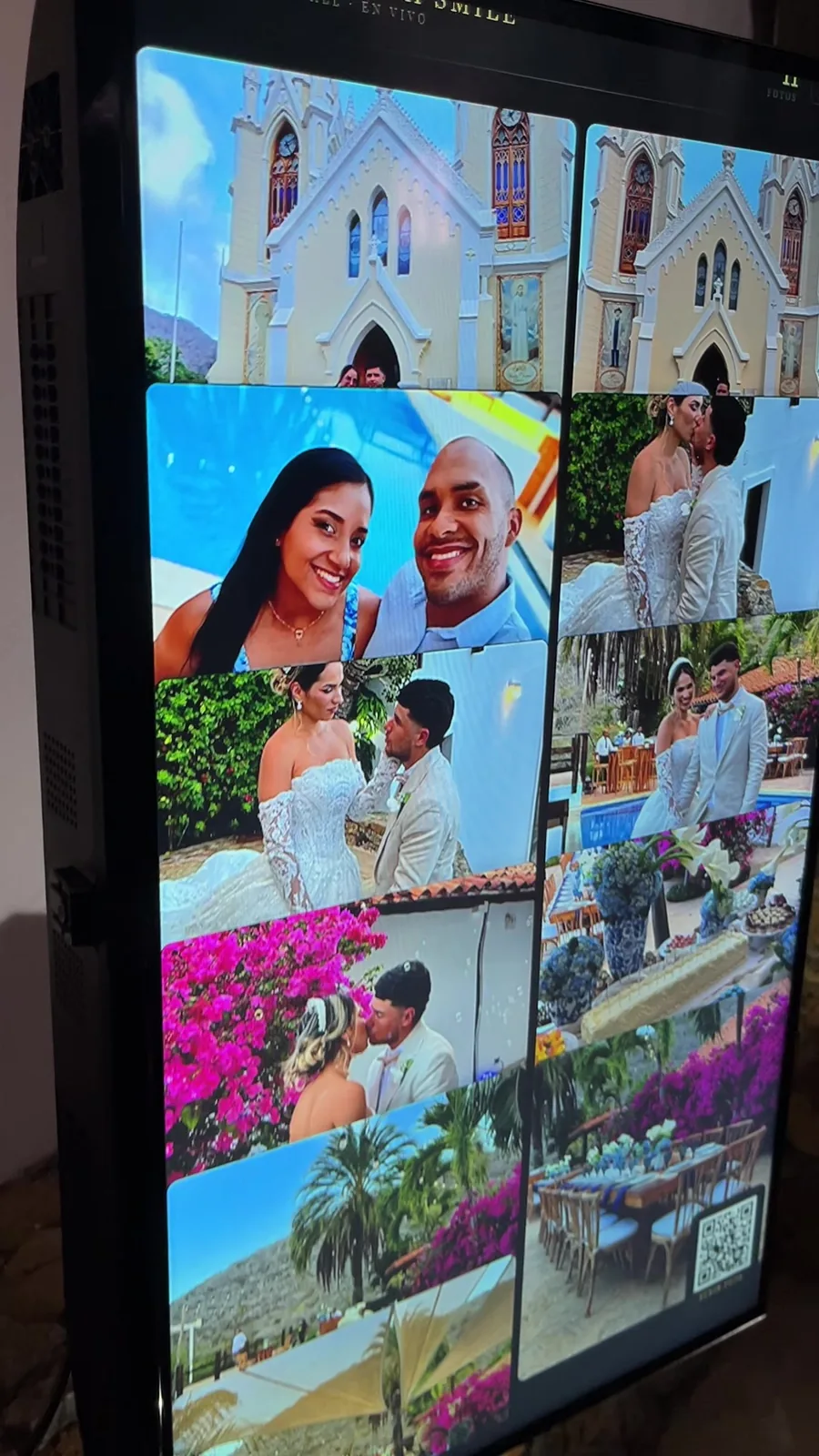 Pantalla de Social Wall en evento